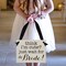 Ritzy Rose Cute Ring Bearer Sign - Black on 11x8in White Linen Cardstock with Black Ribbon